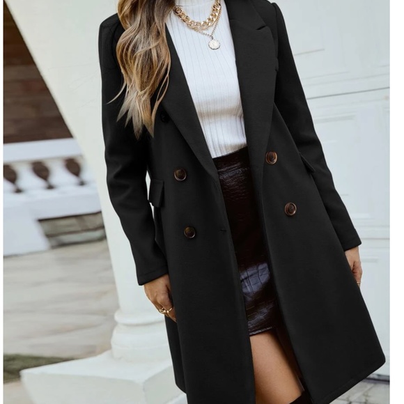 BellanBlue Jackets & Blazers - Classic Button Double Breasted Trench Coat Jacket
